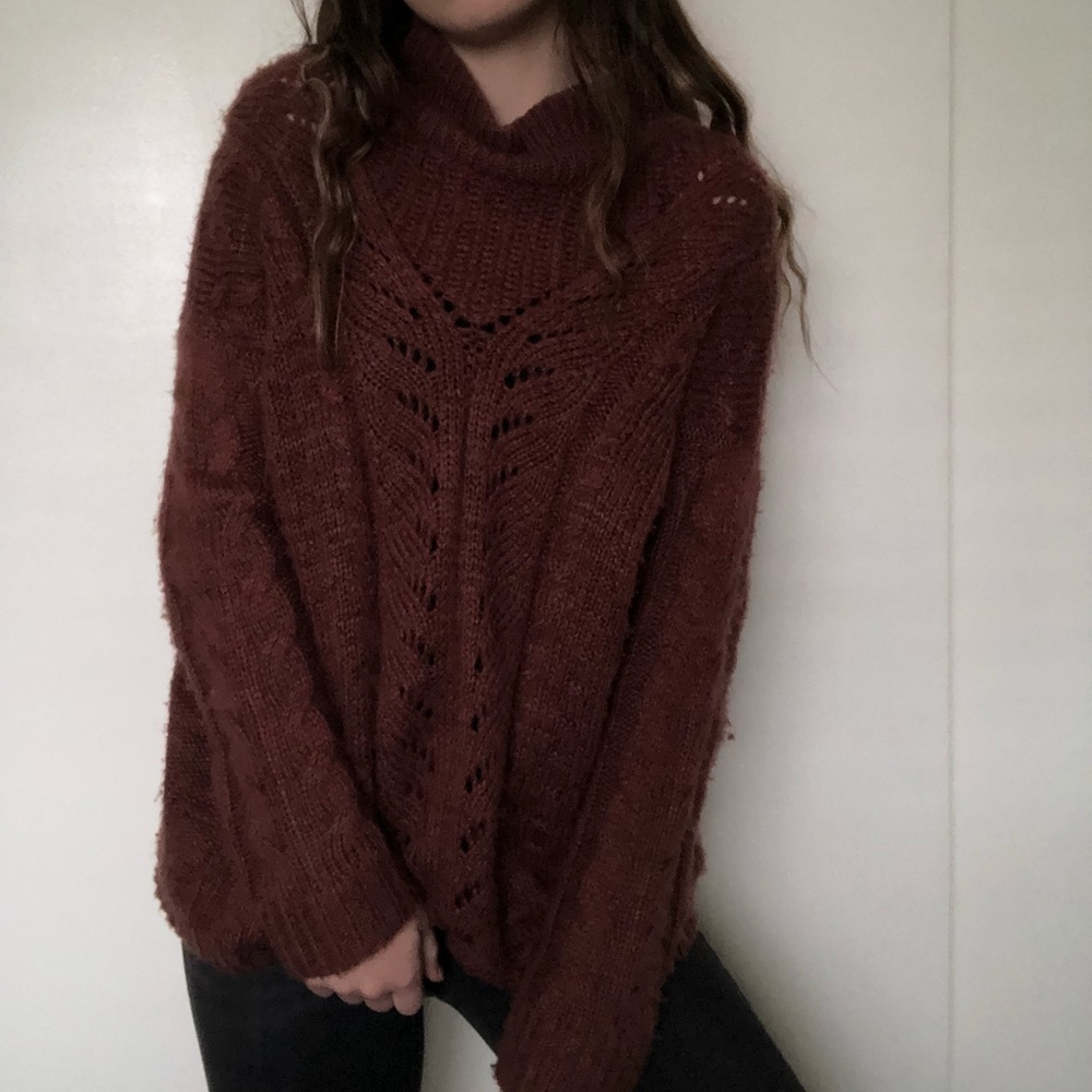 🌻3/$10 Burnt Red Oversize Sweater